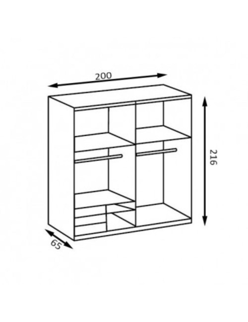Skapis LEVEL 36 A F21485 + F02989 (200 cm) (#2933)