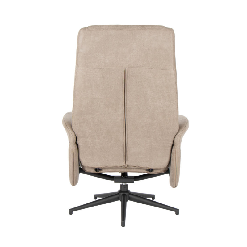 Upholstered and rotating recliner with footrest (#3375)