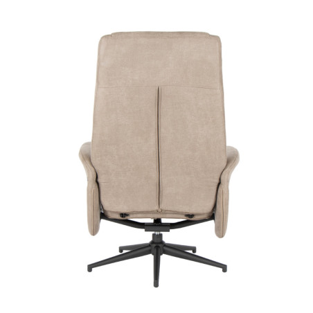 Upholstered and rotating recliner with footrest (#3375)