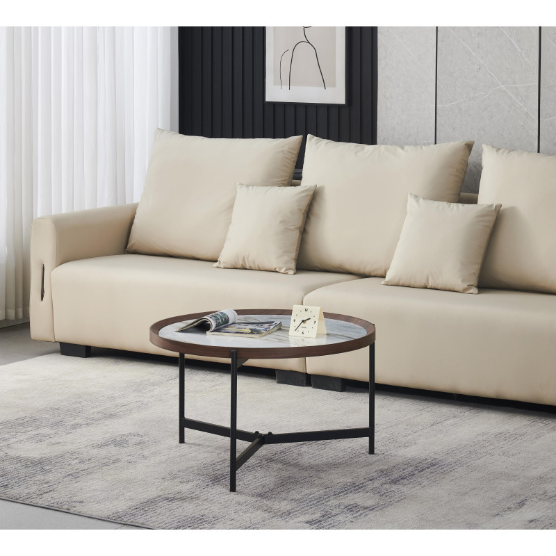 Coffee table VANOS blue&white MDF (#3589)